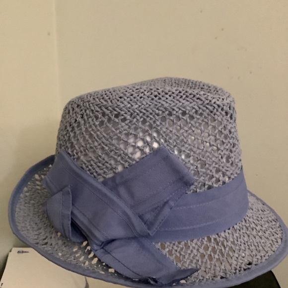 Blue open weave Fedora - Picture 2 of 3